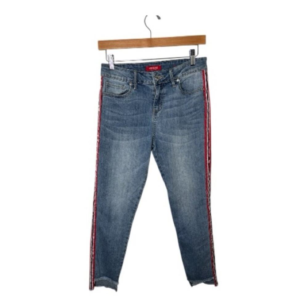 Guess Light Wash Jeans w/ Red Stripe Sides 29